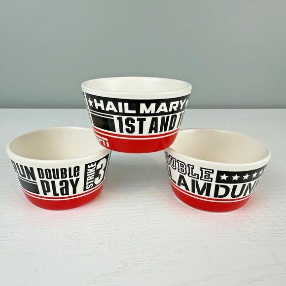 Hallmark Set of 3 ESPN condiment Bowls 2007 - Picture 2 of 4